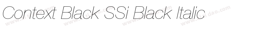 Context Black SSi Black Italic字体转换
